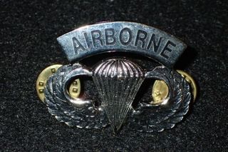 Vintage Us Army Airborne Parachutists Badge " Jump Wings " Customized Airborne Vg,