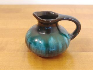 Vintage Bmp Blue Mountain Pottery Canada Green Drip Creamer Pitcher