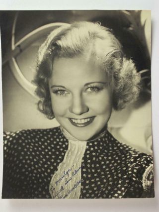 Actress Una Merkell (1903 - 1986) (42nd Street) Autograph 8 X 10 Photo