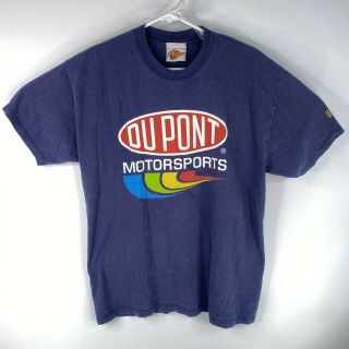 Vintage 02 Du Pont Jeff Gordon Mens Sz L Blue Nascar Motorsports Racing 24 Shirt