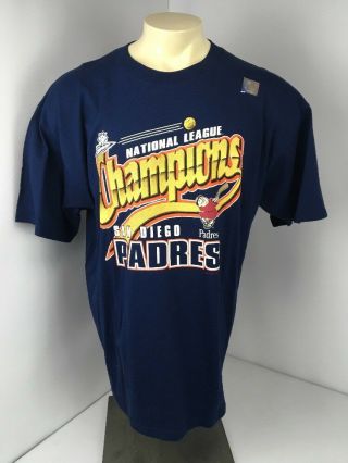 San Diego Padres Vintage 1998 National League Champions Mlb Baseball T - Shirt Xl