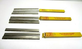 Vintage Set Of Nine High Speed Cutter Knives 6 " For Delta Jointer 659