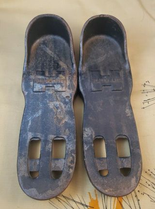 Vintage Healthways Shoe Vintage Cast Iron Foot Weights Black Unpainted