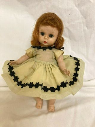 Vntg 1950s Madame Alexander - Kins Slw Doll Auburn Flip Wig Alex