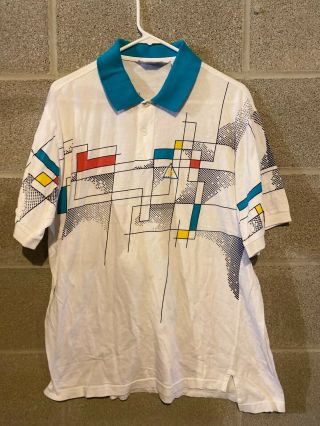 Vintage 80s 90s Le Coq Sportif Tennis Polo Shirt Mens Sz L