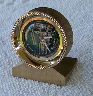 Vintage Bulova Accutron 214 Spaceview Brass Case Runs