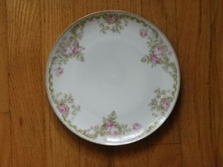 Vtg 8 3/4 " Porcelain Plate - Haviland Limoges - Schleiger 488 - 1 - Flowers - 1890s - 1930s