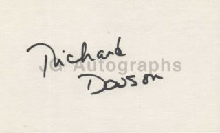 Richard Dawson - " Family Feud " Game Show Host - Signed 3x5 Card