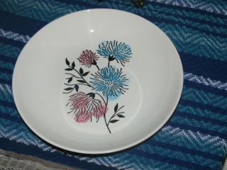 Mid Century Stetson 9 " Vegetable Bowl Hand Decorated 1956 U.  S.  A Under - Glasze.  V
