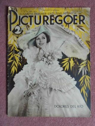 Picturegoer (1934) Uk Mag Dolores Del Rio,  Clark Gable,  Dolly Haas,  Warner Baxter