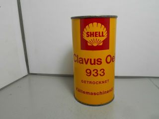 Vintage Shell Motor Oil Can Clavus Oel 933 Made In Germany 1960