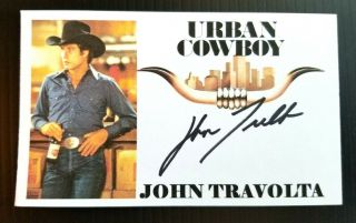 " Urban Cowboy " John Travolta Autographed 3x5 Index Card