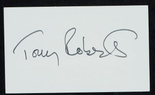Tony Roberts Signed Autograph 3x5 Index Card