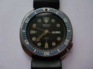 RARE Seiko 6309/7049 divers watch stainless steel turtle case shape 2