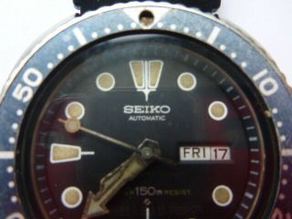 RARE Seiko 6309/7049 divers watch stainless steel turtle case shape 3