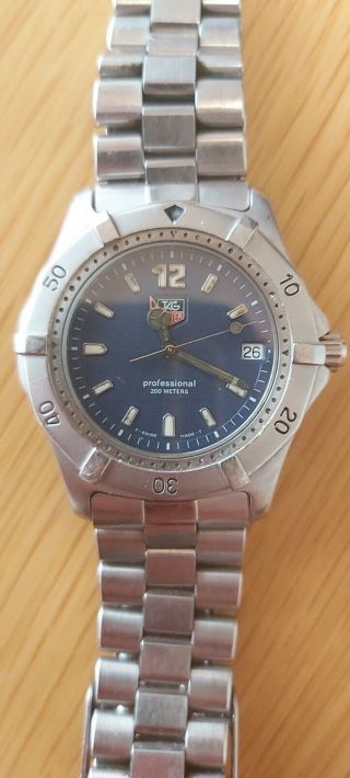 TAG HEUER 2000 Series WK1113 Blue Face -,  paperwork and spare links 2