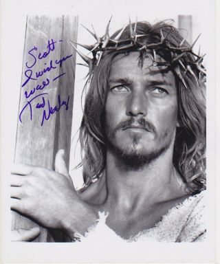 Signed B&w Photo Of Ted Neeley Of " Jesus Christ,  Superstar "