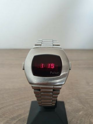 Vintage Pulsar P3 Time Computer Led Watch With Omega Quartz Movement - Rare