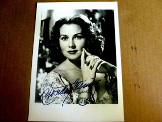 Rare Rhonda Fleming Signed Autograph 5x7 Photo W/coa - Spellbound - Tropic Zone