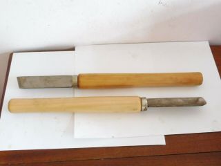 Found 2 Vintage Long Handled Wood Turning Chizels