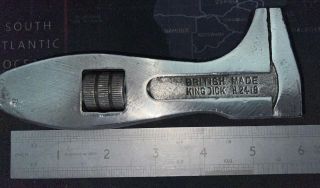 Vintage King Dick 6 " Adjustable Wrench Spanner No.  H2419 British Made