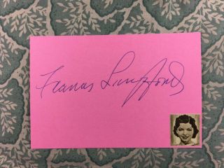 Frances Langford - Yankee Doodle Dandy - This Is The Army - Autograph 1967