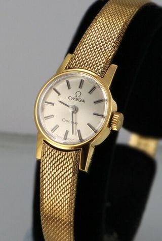Omega Geneve Watch,  10k Gold Filled Bracelet,  Fully Serviced,  6m - 1453