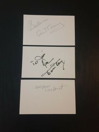 Art Carney The Honeymooners Ed Norton Autographed Signed Index Card 3x5