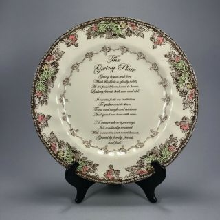 Johnson Brothers England Friendly Village - The Giving Plate