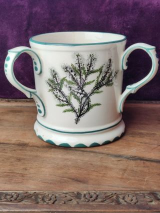 Stunning Vintage Griselda Hill Hand Painted Three Handled Tyg Loving Cup Wemyss