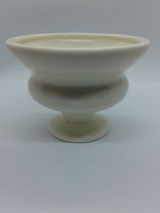 Vintage Haeger Pottery Ivory Cream Pedestal Vase Planter Usa 3947