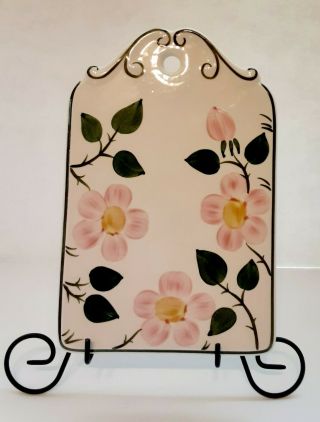 Vintage Villeroy & Boch Wild Rose Cheese Board Tray,  Trivet,  Wall Decor Late 80s