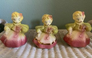 Vintage Hull 3 Girl Pottery Planters