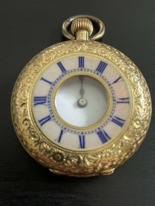Exquisite Vintage 18k Gold Pocket Watch Swiss Ruby Jeweled Movement