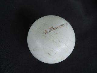 Vintage Henselite White Lawn Bowls Jack Ball