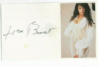 Lisa Bonet Signed 3x5 Index Card 