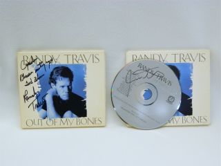 1998 Randy Travis Autographed Signed Promotional " Out Of My Bones " Cd,  Extra