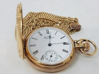 Exquisite 14kt Gold Waltham Pocket Watch - Model 1873 - 6