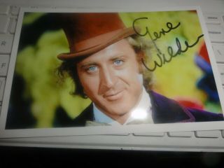 Willy Wonka Gene Wilder Signed 4x6 Color Photo By Mail