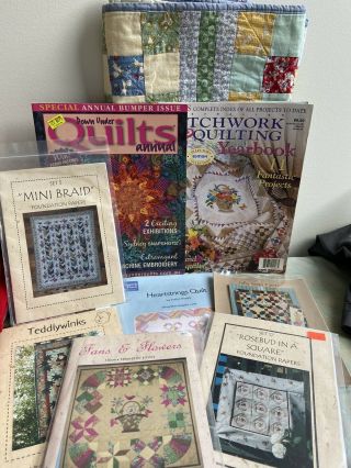 Assorted Quilting & Patchwork Projects - Small Vintage Quilt - Books & More