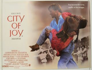 City Of Joy - Patrick Swayze Vintage Uk Quad Poster 1992