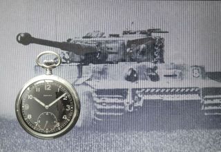 Zenith Ww2 Military Wehrmacht Deutsche Heer Dienstuhr Officer Pocket Watch 1940