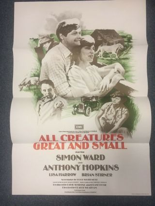 All Creatures Great And Small 1975 Film Poster Anthony Hopkins Vets