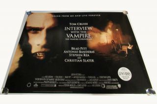 Interview With A Vampire Movie Uk Quad Poster S/s Full Size Tom Cruise