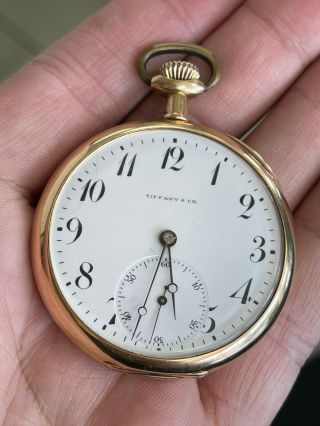 Tiffany & Co.  18k Yellow Gold Pocket Watch T & Co.  47mm
