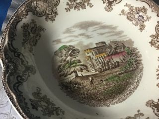 Johnson Brothers China Old Britain Castles Brown Multicolor Soup Bowl