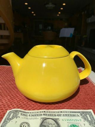 Pretty Yellow Porcelain 4 Cup Teapot,  By Gail Craft.  Made In Japan