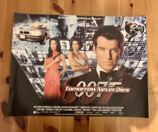 James Bond Tomorrow Never Dies Uk Mini Quad Film Poster Pierce Brosnan