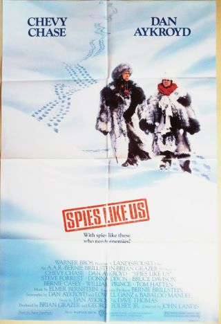 Spies Like Us 1985 Chevy Chase,  Dan Aykroyd Us One Sheet Poster