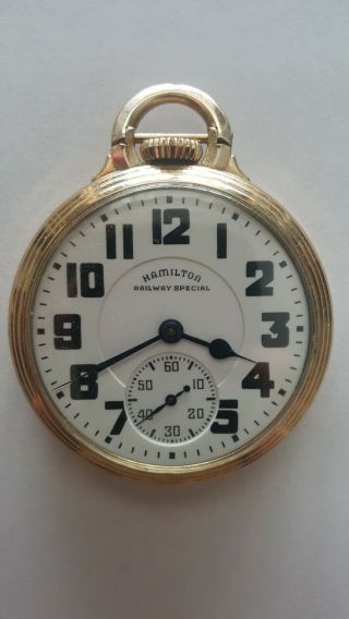 Vintage Hamilton Railway Special Pocket Watch 21 Jewels 1940 Grade 992b Size 16